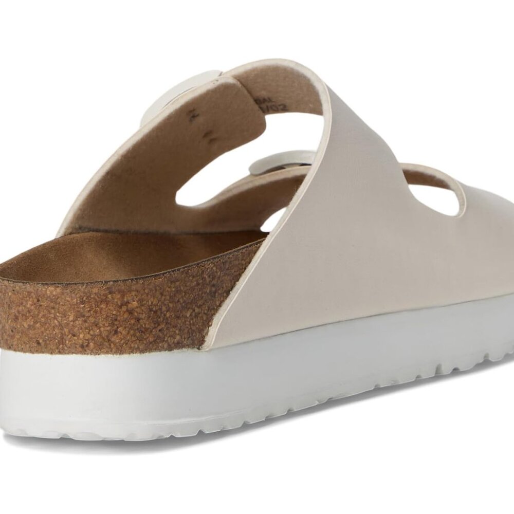 Papillio by Birkenstock $125 Arizona Platform Sandal - Vegan Eggshell Sz 39N NIB - Picture 5 of 6